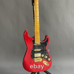Red Electric Guitar SSH Pickup Gold Hardware Maple Neck 6 String Fast Shipping