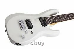 Schecter C-8 DELUXE Satin White 8-String Solid-Body Electric Guitar, Satin Whit