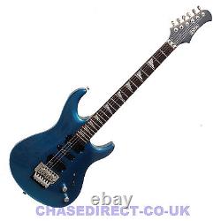 Shine Electric Guitar SIL405 Floyd Rose Tremolo Grover Tuners Metalic Blue Z00