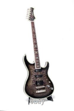 Shine SIL-406TBK Super Strat Electric Guitar Select by EMG Pickups Black Z65