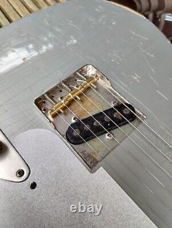 Smoketree Guitarworks Esquire Custom Made Guitar relic aged Inca Silver