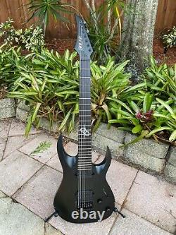 Solar A1.7. ETC Carbon Black Matte 7 String Evertune Electric Guitar Ola Englund