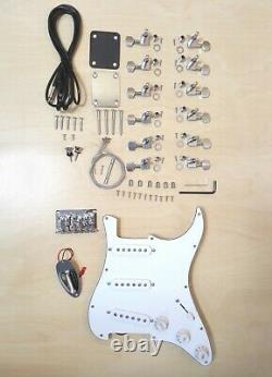 Solid Basswood 12-String Electric Guitar DIY Kit, No-Soldering, SSS. GK HSST 1910S