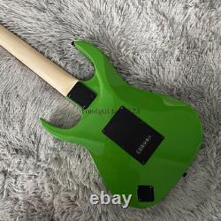 Solid Body 7V Electric Guitar 7 String JEM Inlay Maple Fretboard FR Bridge Green