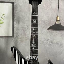 Solid Body Synyster Gates Custom Electric Guitar HH Pickup Black&White Pinstripe