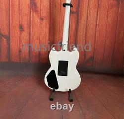 Solid Body White Electric Guitar 6 String Factory EMG Bridges Ebony Fingerboard