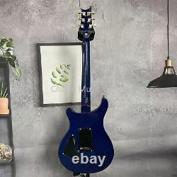 Solid Custom Shop Blue Electric Guitar Fast Ship HH Pickups 6 Strings Maple Neck