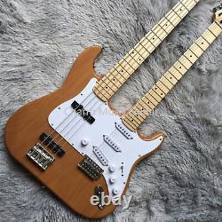 Solid Double Neck 6+4 Strings Electric Guitar Neck Fretboard Fast Ship Dot Inlay