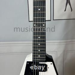 Solid Mahogany Electric Guitar 6 String H H Pickup Chrome Parts Black Fretboard