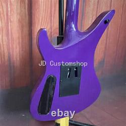 Solid Synyster Gates Custom Electric Guitar HH Pickup Purple&Green Pinstripes