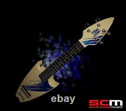 Solidbody Electric Surfboard Ukulele Mahalo MEU1N Aquila Nylon Strings & Bag