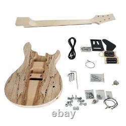 Spalted Maple Top All Hardware prs Diy Custom Unfinished Electrical Guitar Kit
