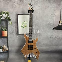 Special Shape 6 String Electric Guitar Warlock Extreme Solid Body Black Part