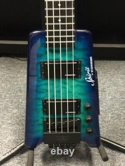 Steinberger XT-25 Quilt Top Standard 5 String Electric Bass Trans Blue