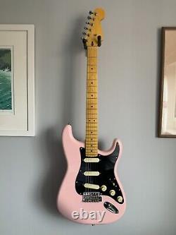Stratocaster in Shell Pink with Lace Sensor Gold pickups and Fender electrics