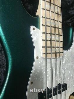 Swing Jazz 5 String Metallic Teal Green Electric Bass Guitar