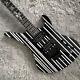 Synyster Gates Custom Electric Guitar Black with White Pinstripes Floyd Rose