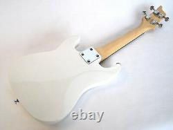 Tenor Ukulele Electric Solid body in White SC style Guitar by Clearwater