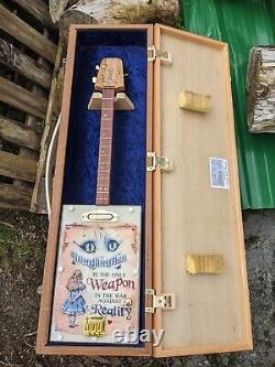 Three String Slide Blues Electric Cigar Box Guitar Alice in Wonderland