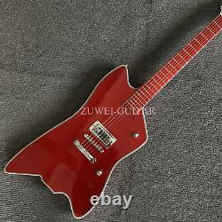 Unbranded 6 Strings Electric Guitar Metallic Red Basswood Body Chrome Hardware