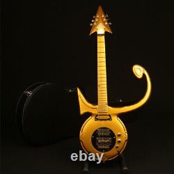 Unbranded 6 Strings Gold 1 Symbol Solid Body Electric Guitar Maple Neck