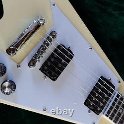 Unbranded Electric Guitar V Shape Cream Color Unbranded Safe Shipping