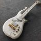 Unbranded Prince Symbol Electric Guitar White Body Maple Fretboard Gold Hardware