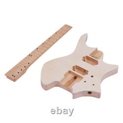 Unfinished DIY Electric Guitar Kit 6-String Basswood Body Maple Fingerboard A8Q