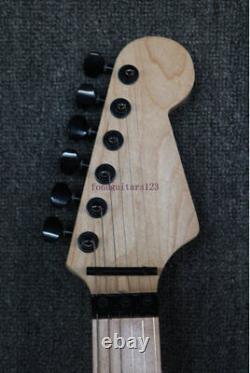 Unfinished DIY Electric Guitar ST Style Build Maple Neck Black Guard Free Ship