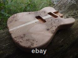 Unique p90 cabronita tele style guitar body with burr elm top
