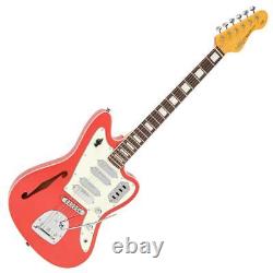 Vintage REVO Series'Surfmaster Quad' Electric Guitar Firenza Red