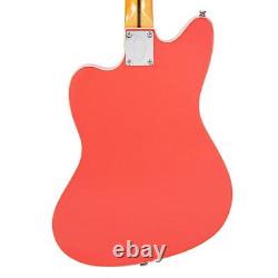 Vintage REVO Series'Surfmaster Quad' Electric Guitar Firenza Red