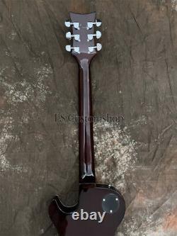 Vintage Sunburst LP Electric Guitar 6 String Flamed Maple Top Body Binding