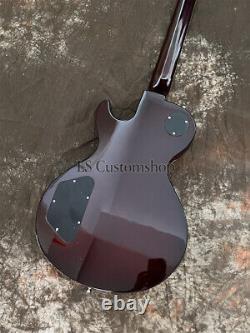 Vintage Sunburst LP Electric Guitar 6 String Flamed Maple Top Body Binding