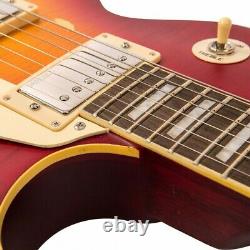 Vintage V100 ICON Electric Guitar Distressed Cherry Sunburst V100 MRCS