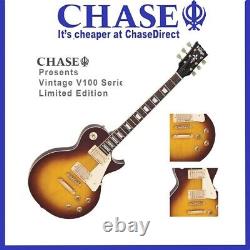 Vintage V100 Premium Electric Guitar Tobacco Sunburst V100TSB Limited Edition