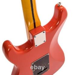 Vintage V6M ReIssued Electric Guitar Firenza Red