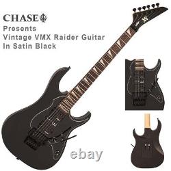 Vintage VR2000 VMX Raider Electric Guitar Satin Black Wilkinson Pickups
