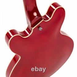 Vintage VSA500 Semi Hollow Semi Acoustic 12 String Electric Guitar Cherry Red