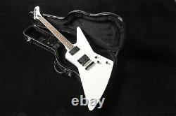 White Electric Guitar Mahogany Body Rosewood Fingerboard Black HH Pickup 6String