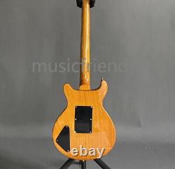 Yellow Basswood Electric Guitar 6 String Flamed Maple Top Maple Neck & Fretboard
