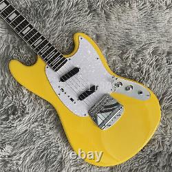 Yellow Mustang Electric Guitar Fast Ship Solid Body 6 String Ebony Fretboard