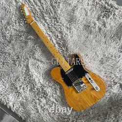 Yellow TL Electric Guitar ASH Body 6 String Black Pickguard Fast Ship Solid Body